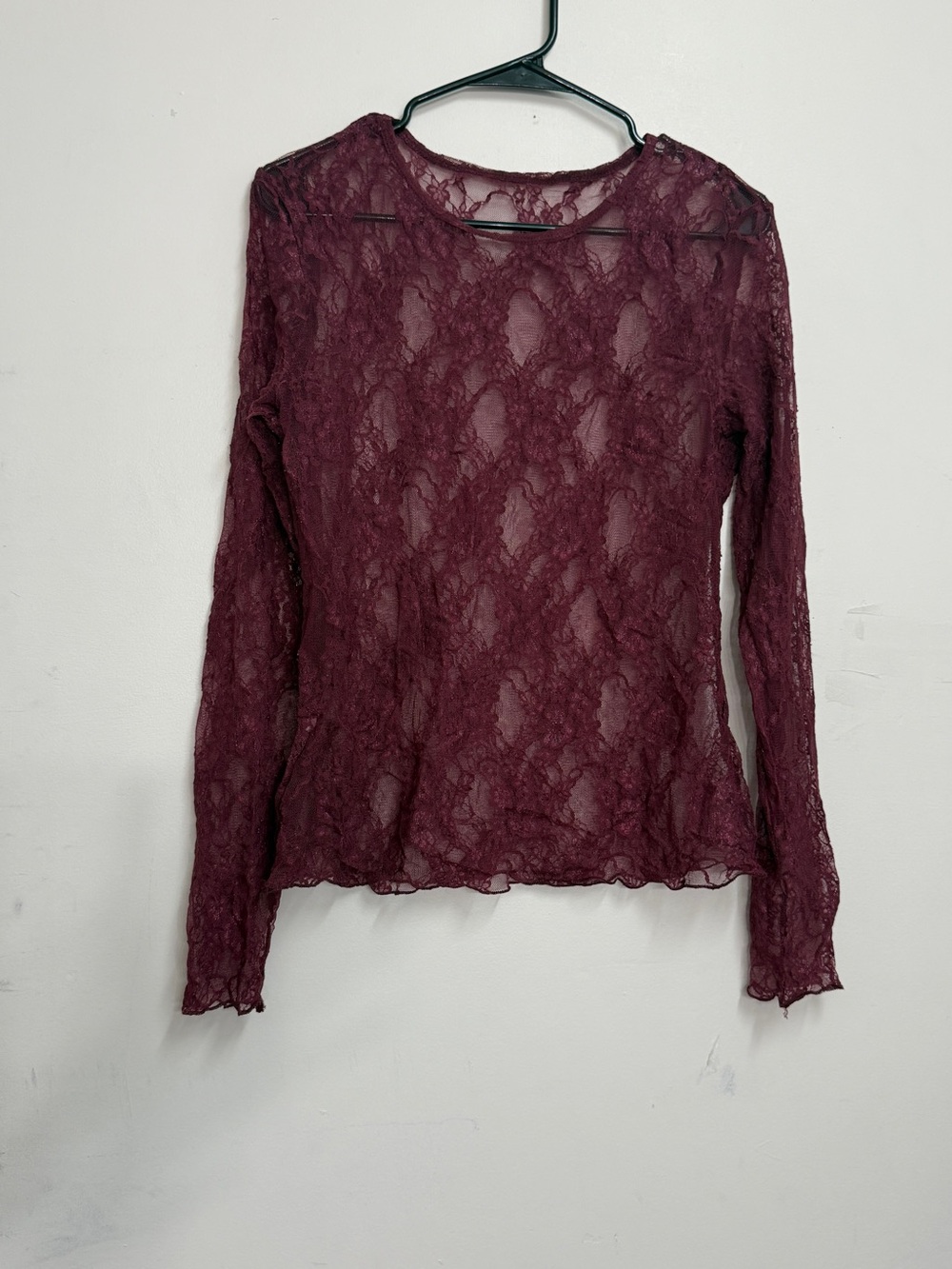 Floral lace long sleeve mesh top see through lace long sleeve blouse whimsy
